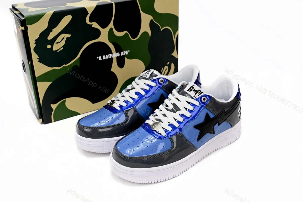 Cheap Fake BapeSta A Bathing Ape Low Lnk Blue Mirror Surface 1H20 191 046 — view 2