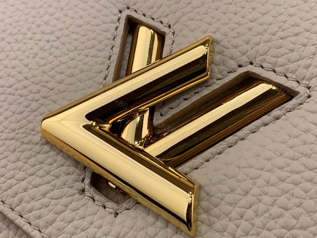 View 5 of Louis Vuitton LV Twist Handle Like Auth Lock Gold Handbags 17x25x11cm