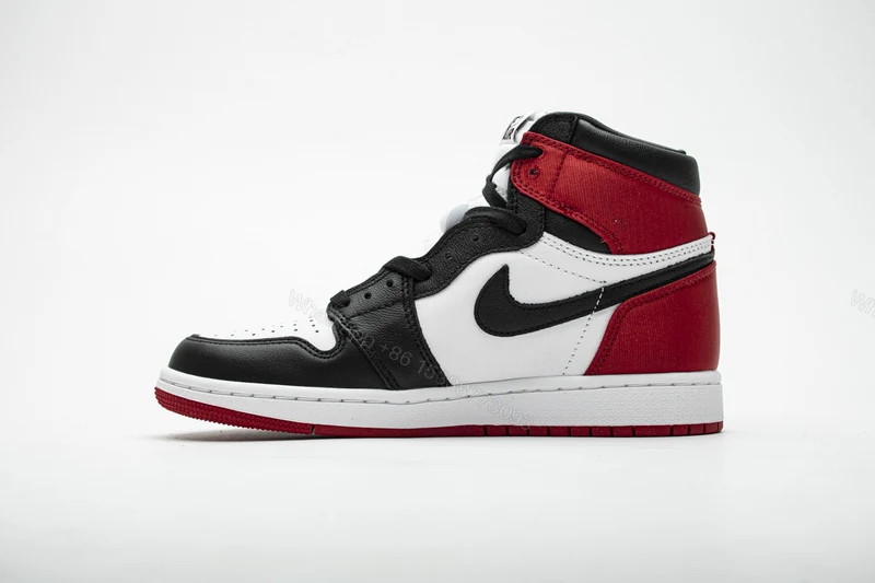 View 8 of Air Jordan 1 Retro High Satin Black Toe CD0461-016