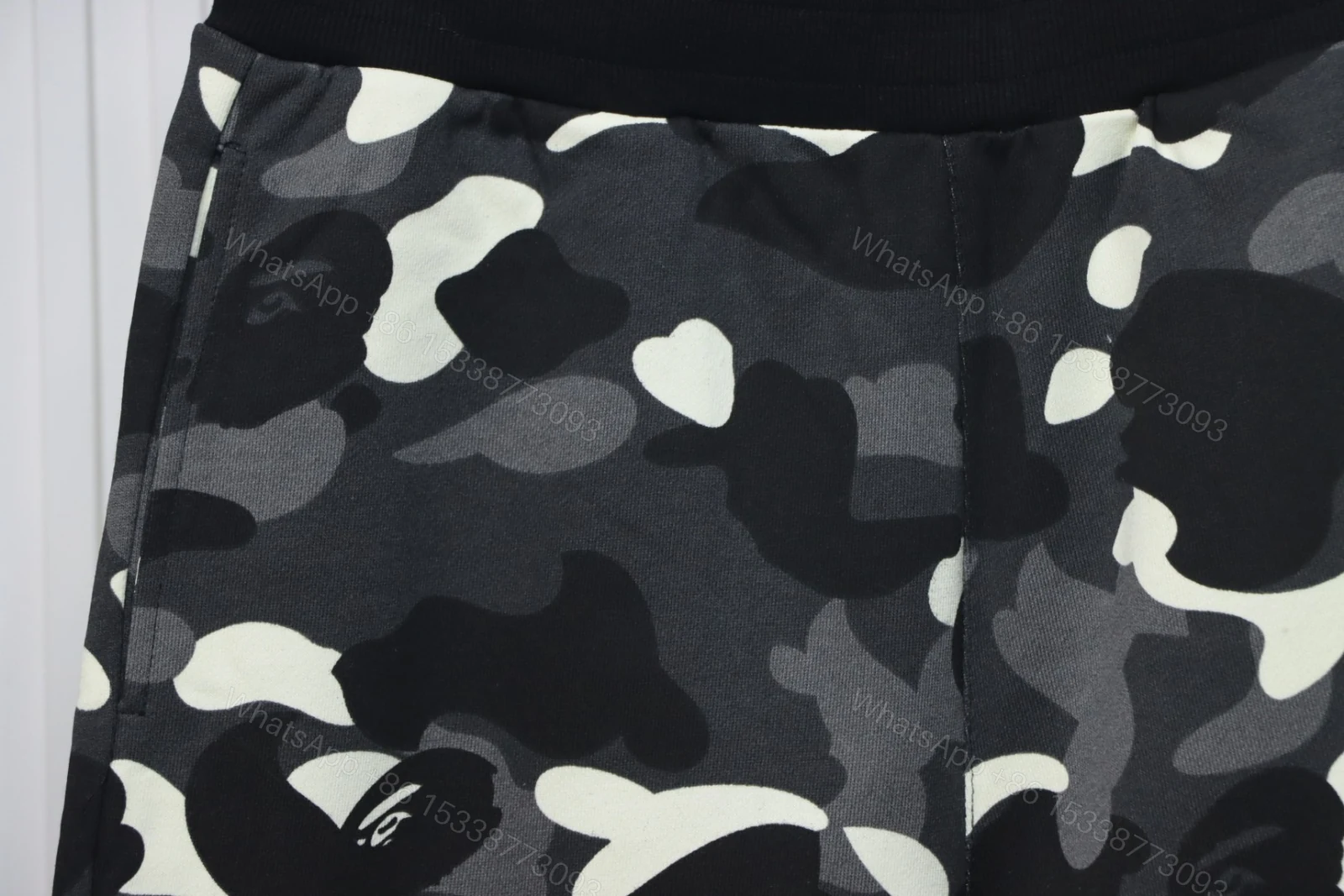 View 3 of Bape Shorts Black White