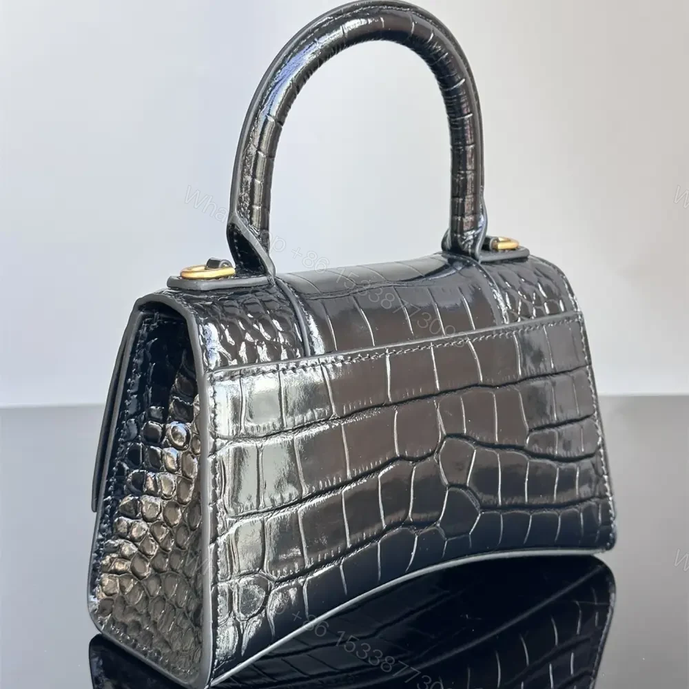 View 4 of 高仿BalenciagaHourglass系列鱷魚皮沙漏包XS