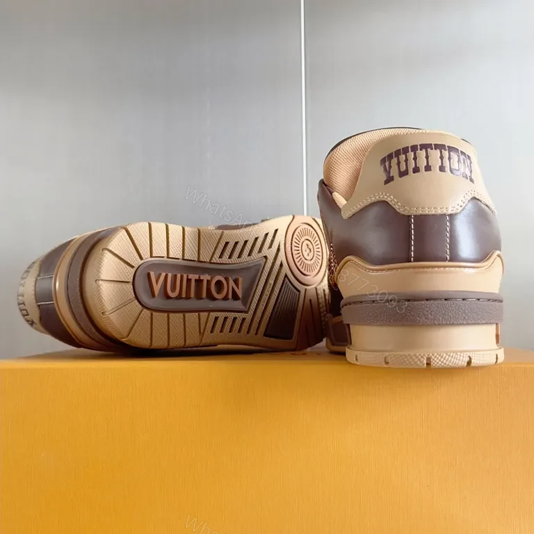 View 4 of Bold LV Leather Sneakers: Textured, Luxe, All-Day Comfort