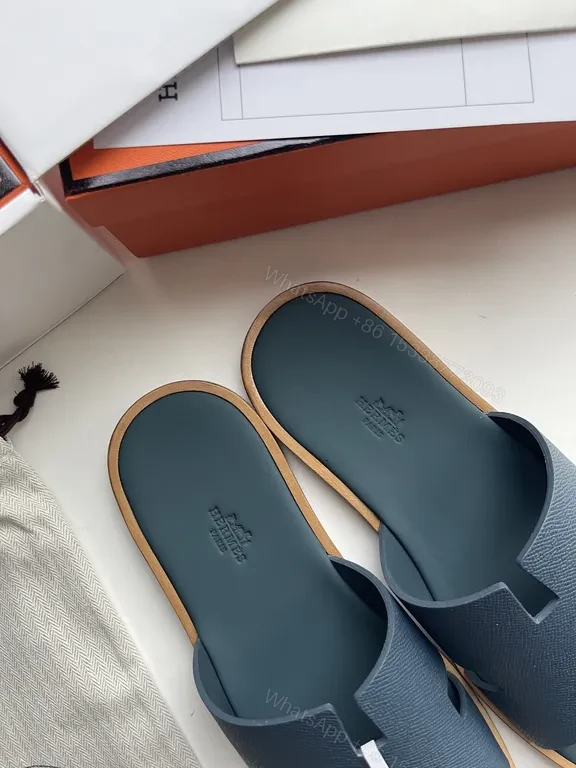 View 9 of Chic Teal Leather Slide - Texture, Luxe Icon Emblem, Unisex