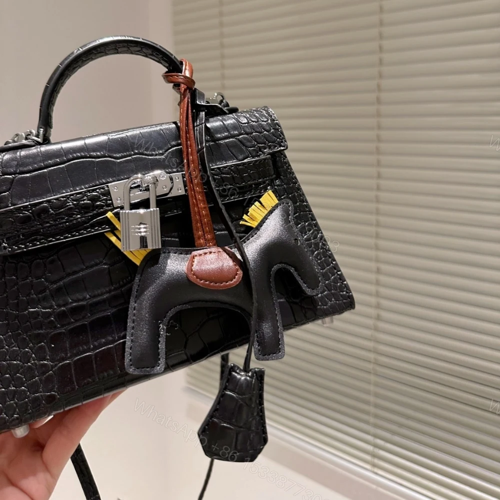 View 3 of Hermes Kelly Mini Handbag Matte Alligator Black 20Cm