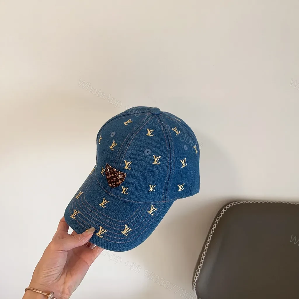 View 6 of Denim Luxury Baseball Cap with LV Monogram: Refined Casual Headwear