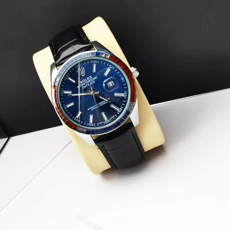 View 2 of Rolex Oyster Perpetual Datejus Navy Blue Dial Ruby Around 40Mm