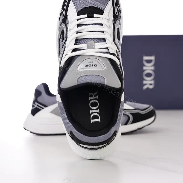 View 8 of Graphic-Accented Dior-Inspired Tech Runner, High-Top Comfort