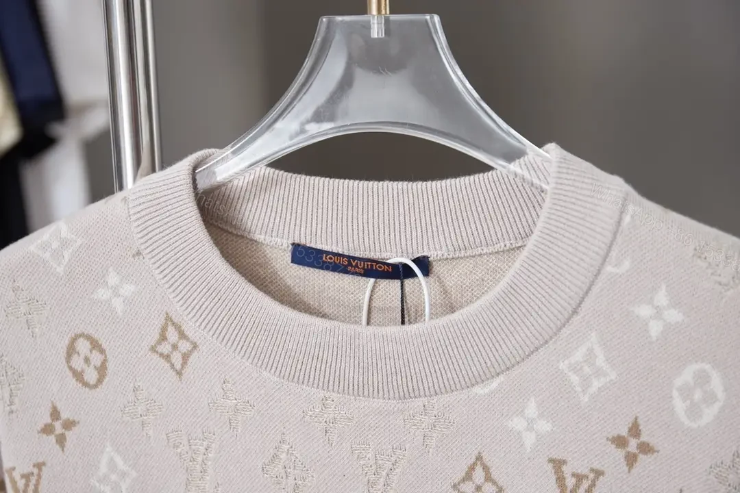 View 9 of Soft-Print Monogram Knit: Subtle Luxury in Textured Cotton