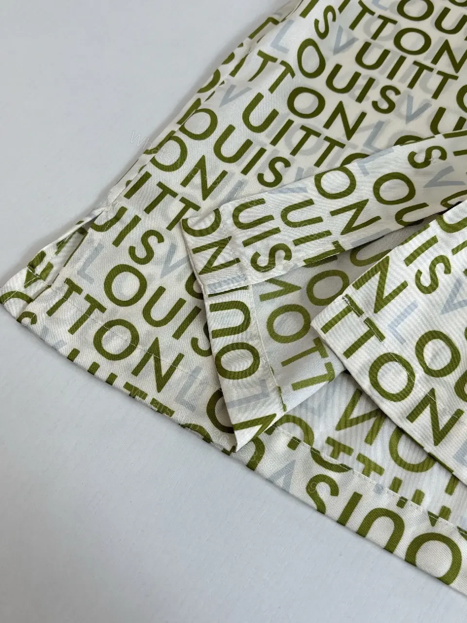 View 3 of Monogram Print Shirt Jacket: Lightweight, Polished, Versatile