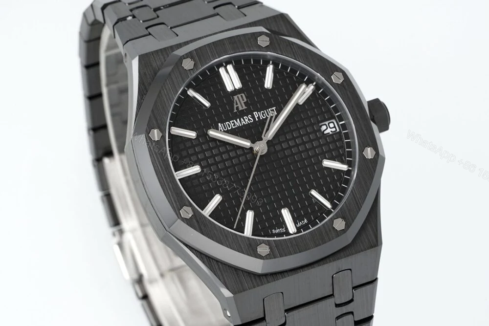 View 2 of Audemars Piguet Royal Oak 15500 Black Ceramic 41mm Black Dial APSF A4302 Super Clone