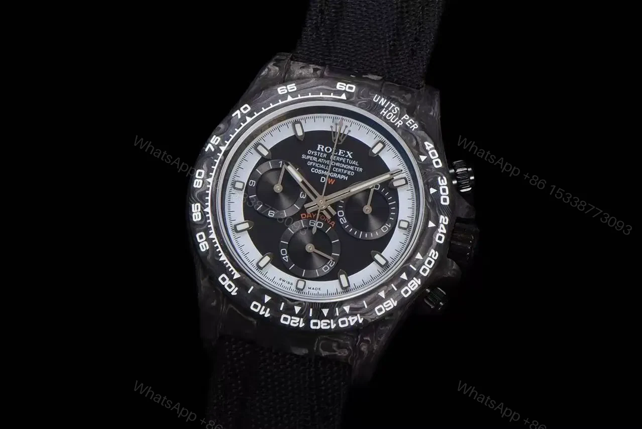 View 2 of Replica DiW Rolex Cosmograph Daytona Speedster White Carbon