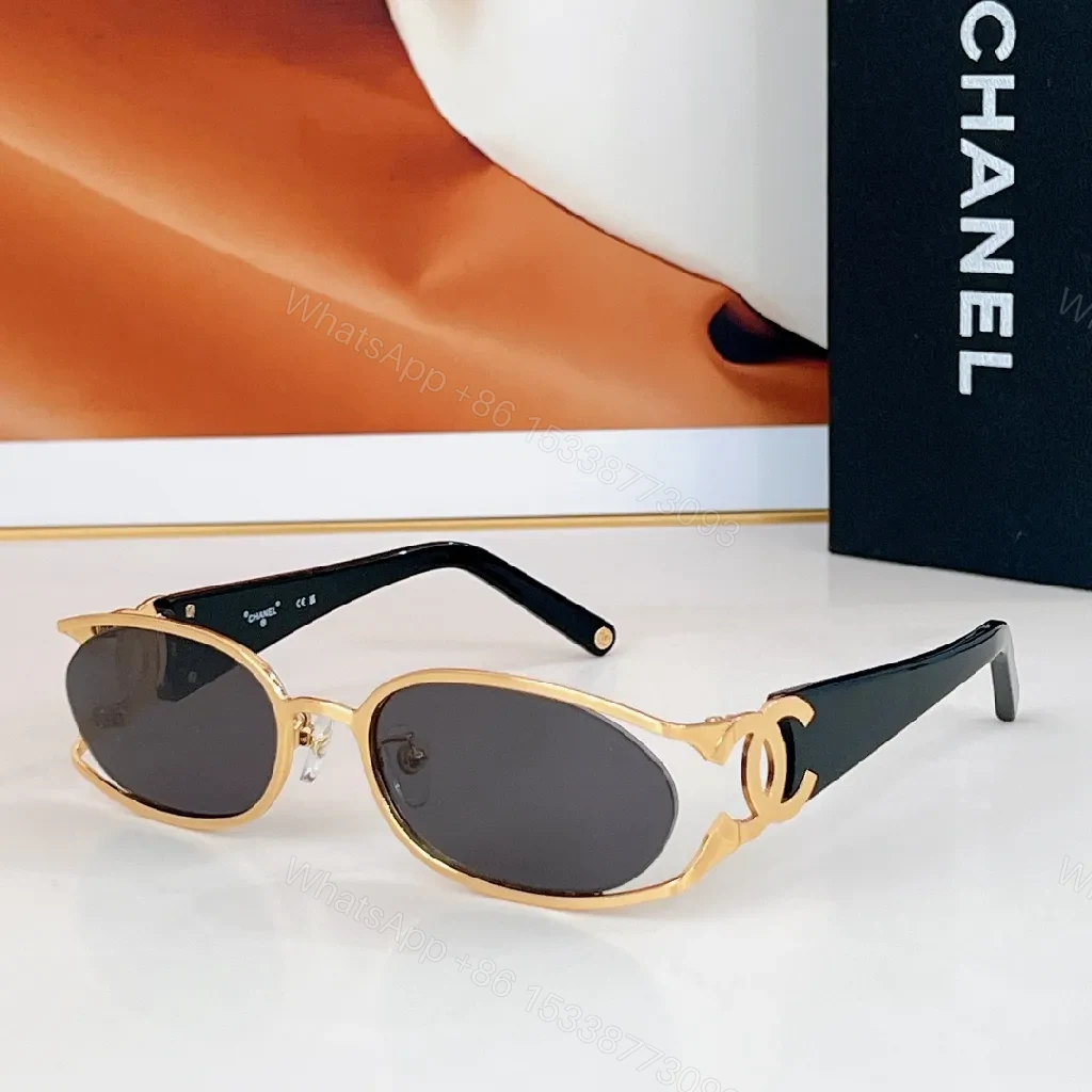 View 9 of Oval Sunglasses – Rose-Tinted, Semi-Rimless, Logo Detail