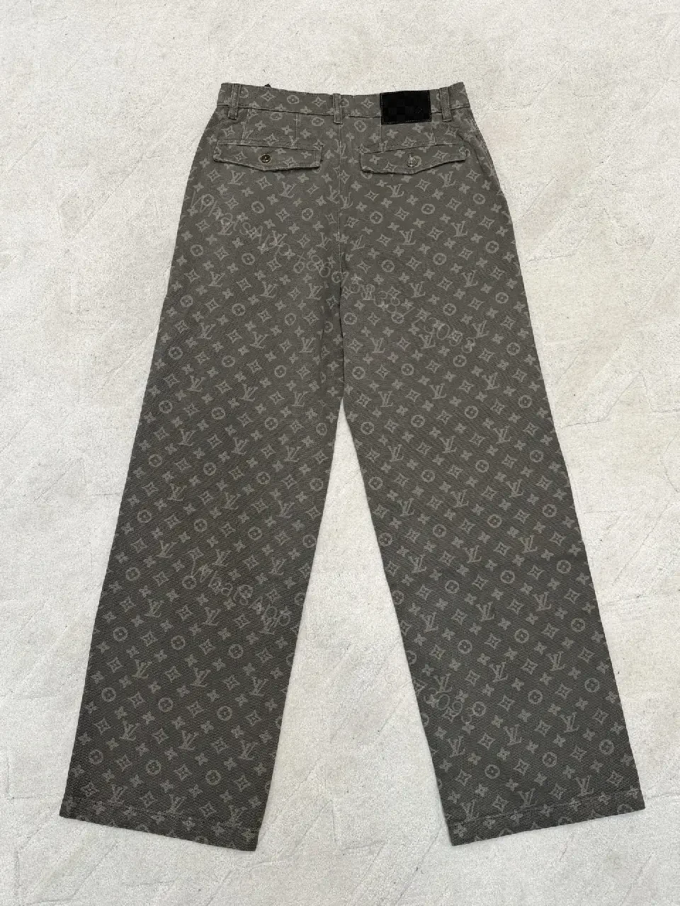 View 6 of Patterned Monogram Utility Trousers - Luxe Streetwear Pants