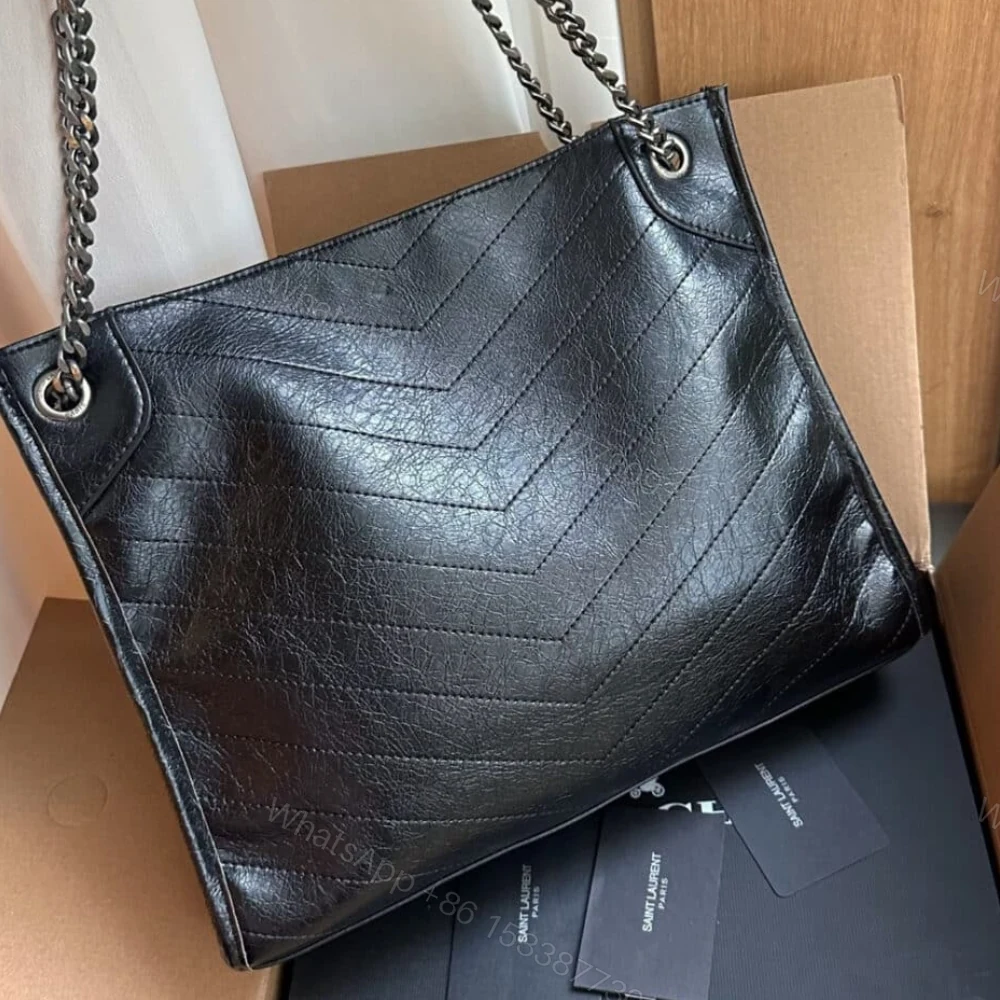 View 7 of Saint Laurent Medium Niki Shopping Bag Black 33Cm