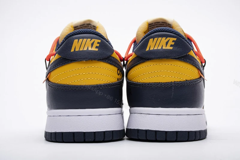 View 3 of OFF WHITE x Nike Dunk SB Low White Michigan CT0856-700