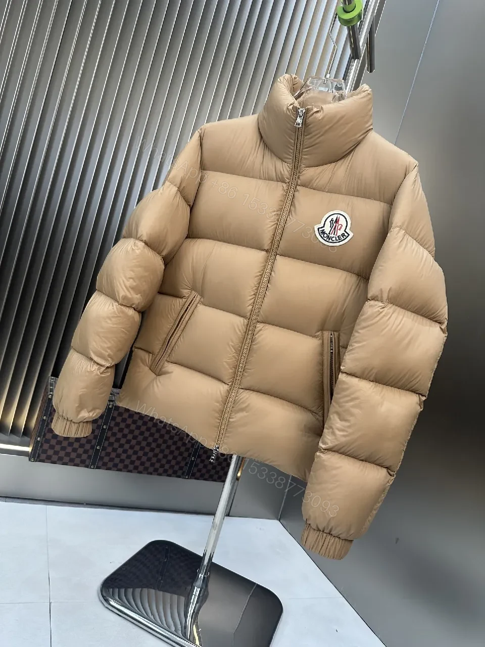 View 5 of Beige Puffer Jacket – Lux Warmth & Moncler Patch