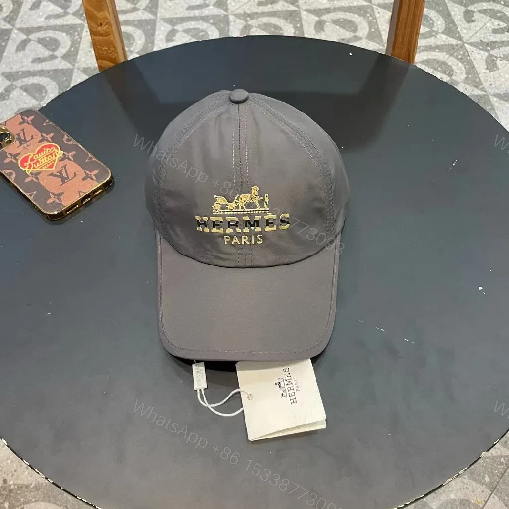 Dark Charcoal Cap - Gold Crest Luxury Flat-Brim Cap — view 1
