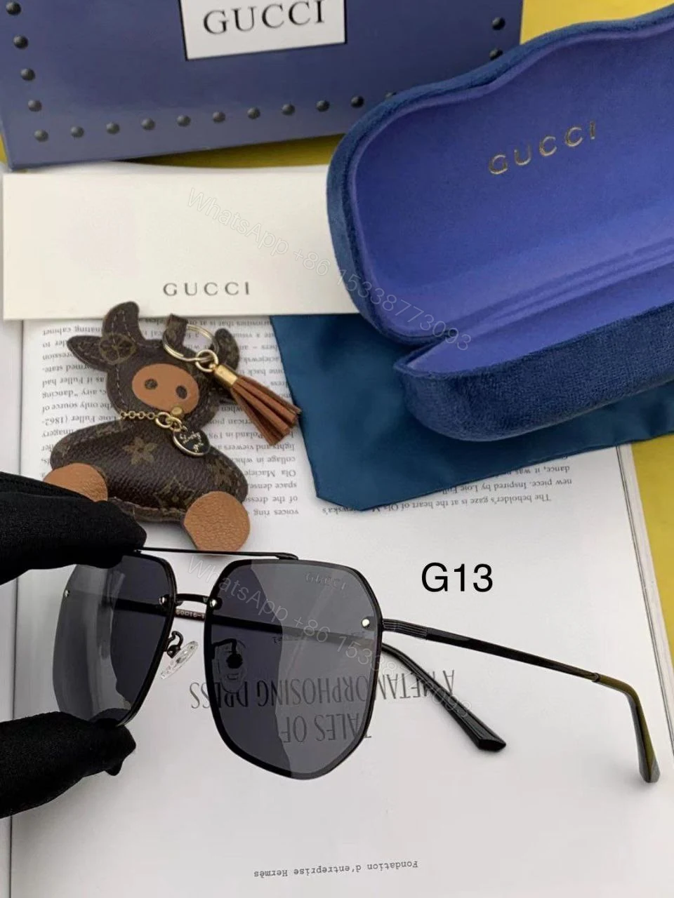 Gucci Pilot 61 mm Men`s Sunglasses — view 1