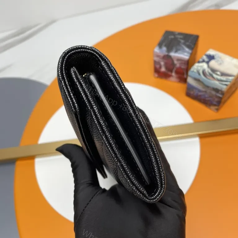 View 7 of Noir Leather Quilted YSL Wallet Clutch with Chain
