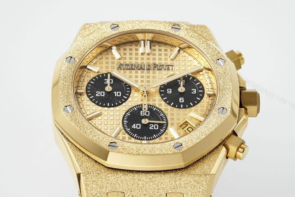 View 4 of Royal Oak Chrono 26240BA Frosted 41mm YG/YG Gold/Black Dial APS SH4401 Super Clone
