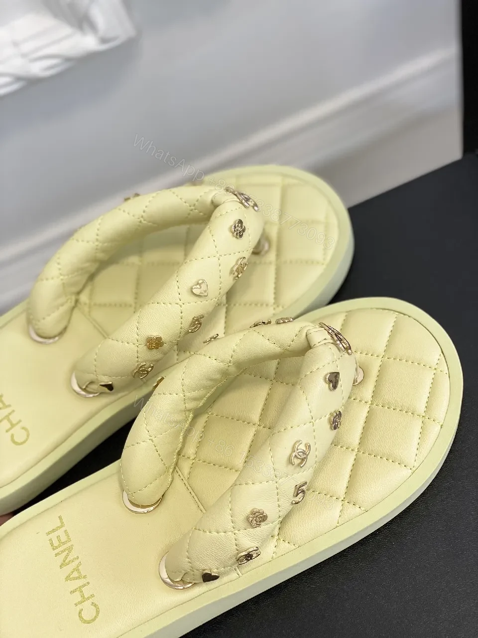 View 6 of Pastel Quilted Slider Sandals – Luxury Comfort Footbed
