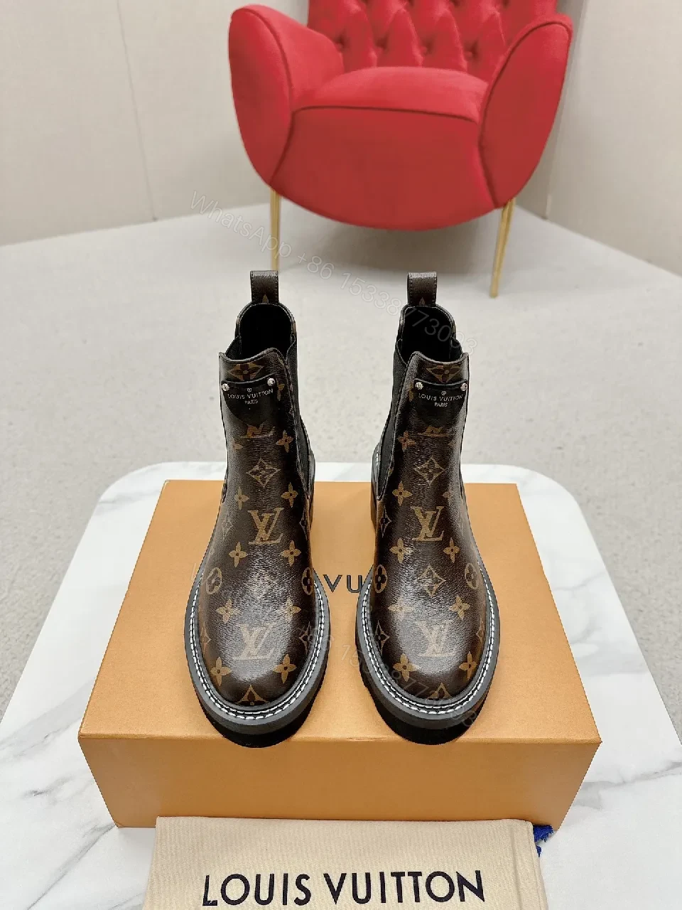 View 2 of Monogram Chelsea Boots: Modern Edge, All-Day Comfort