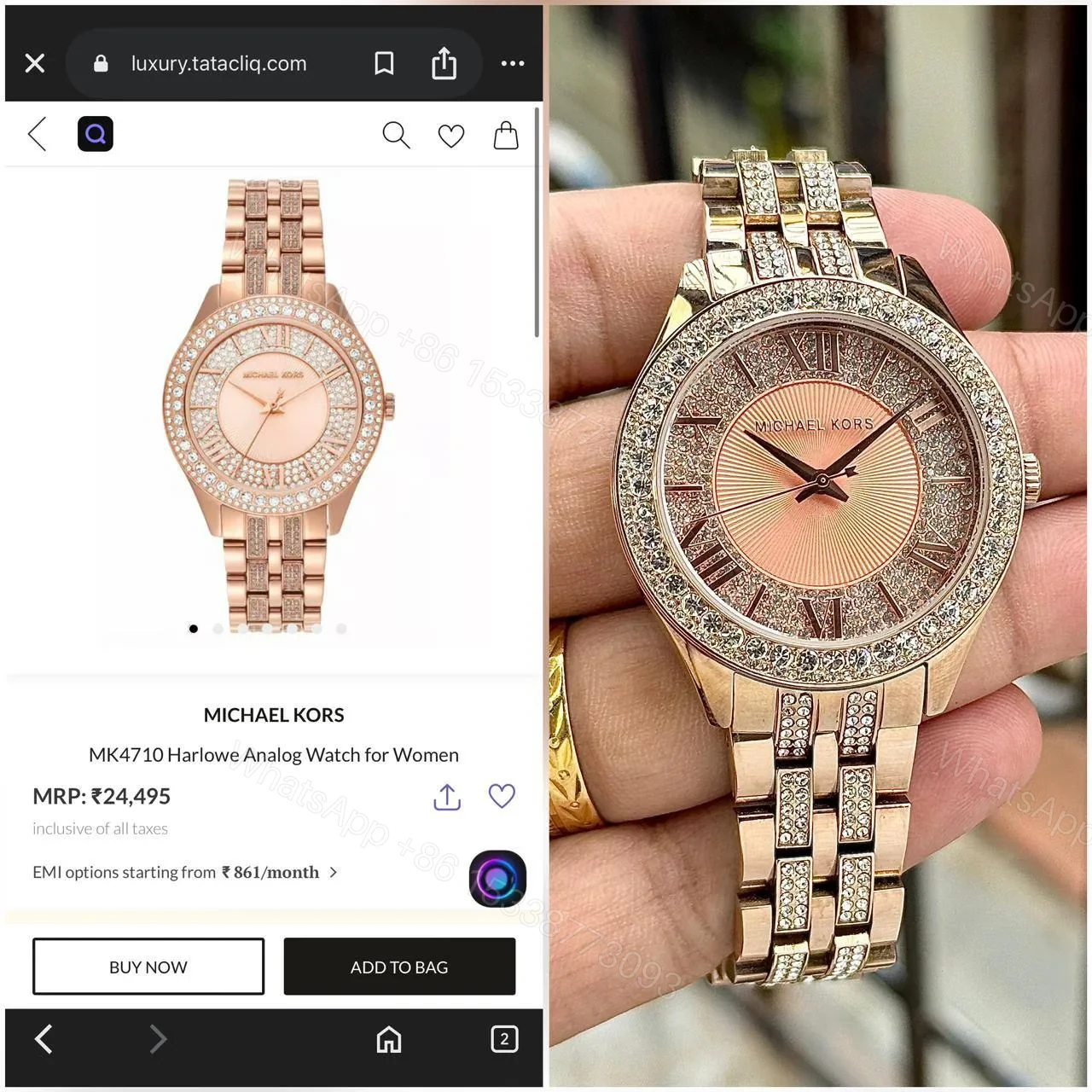 View 3 of Michael Kors Harlowe MK4710