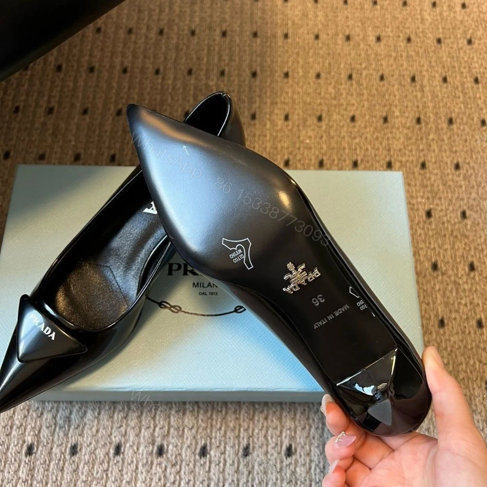 View 10 of Prada Brushed Leather Pumps Black 1I928M 055 F0002 F 075