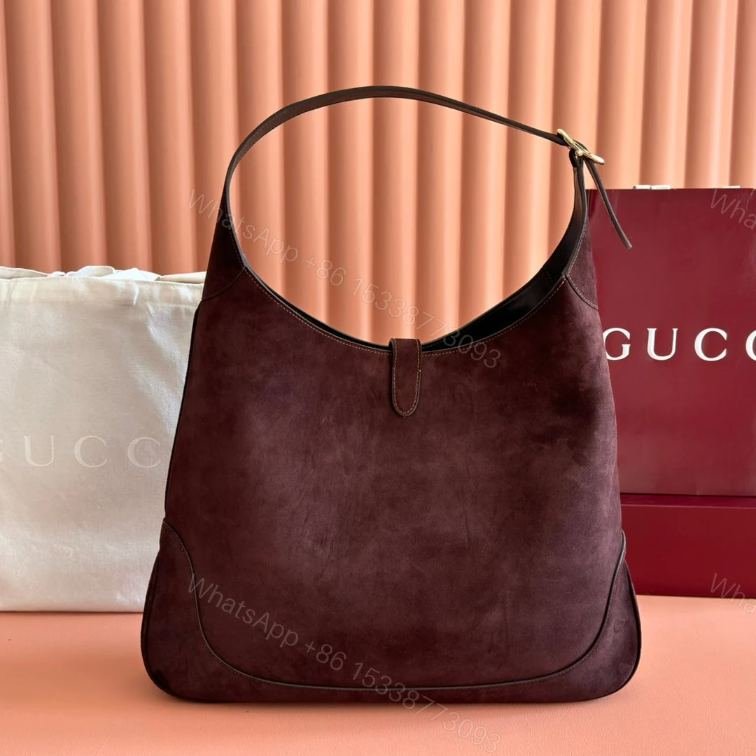 View 4 of GUCCI 25S JACKIE GIORNO 44 CM IN DARK CHOCOLATE BROWN SUEDE