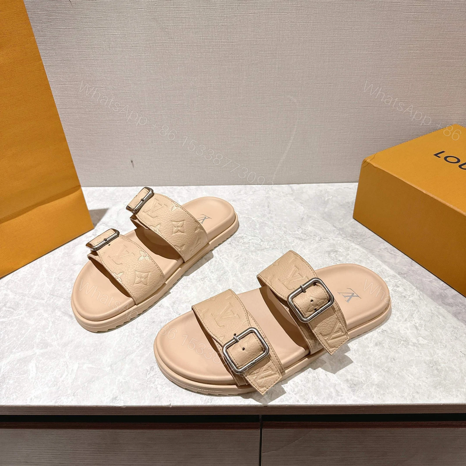 View 6 of Louis Vuitton LV Venice Mule Beige