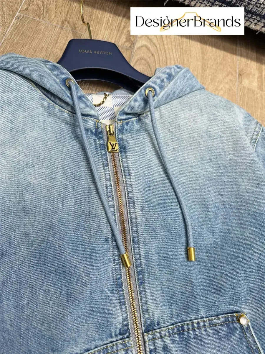 View 6 of Denim Hoodie Jacket: Signature Detailing, Luxe Streetwear