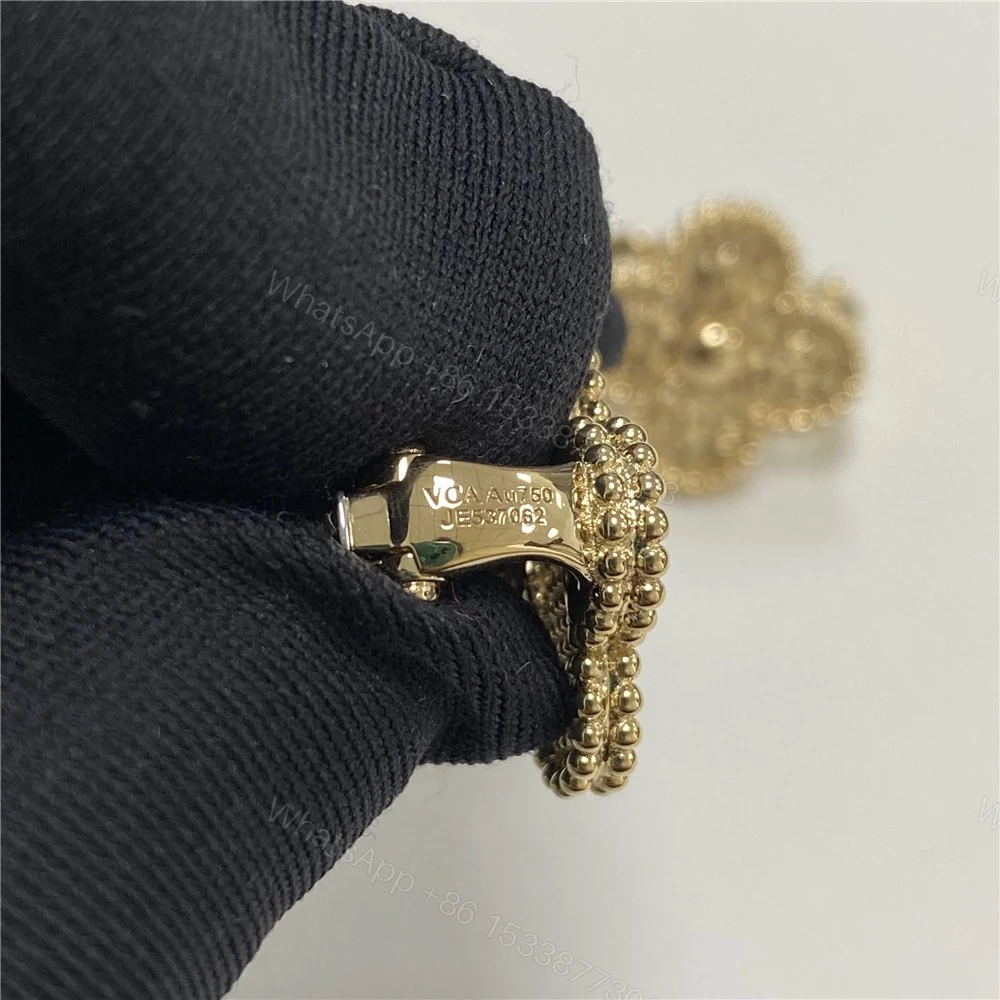 View 6 of Van Cleef Arpels Magic Alhambra Hammered Earrings VCARO1II00