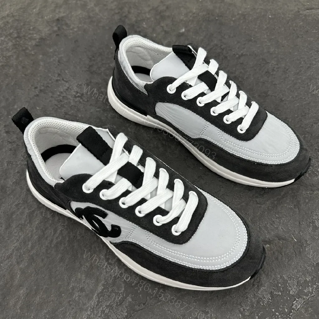 View 4 of Black and White Suede Nubuck Leather High-Top Sneaker with Signature Logo Embossment