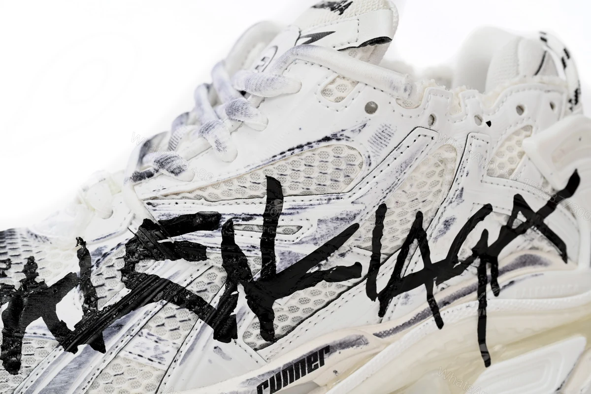 View 6 of Balenciaga Runner White And Black Characters