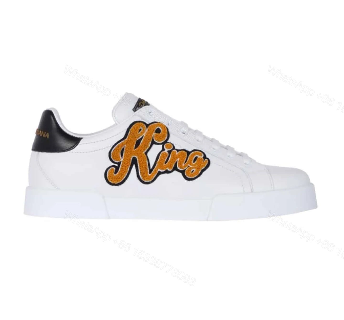 DOLCE & GABBANA PORTOFINO SNEAKERS WITH KING 1984 PATCHES – DG26 — view 1
