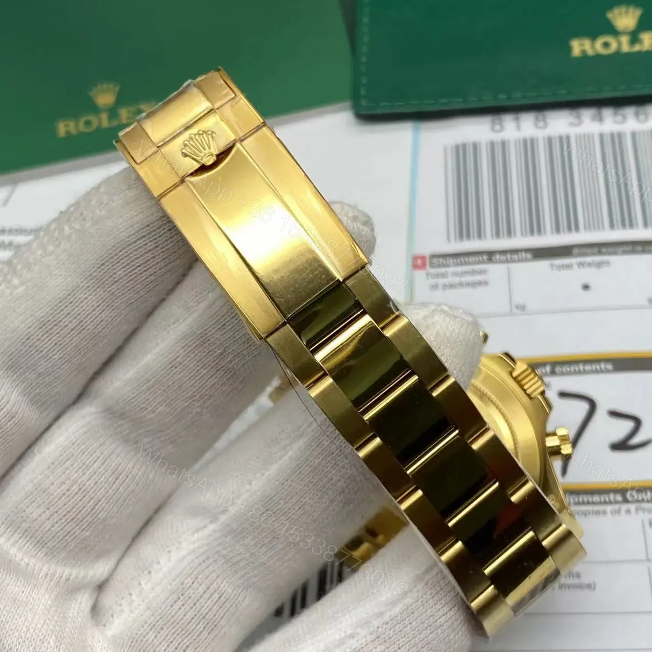View 4 of Best Swiss Clone Replica Rolex Daytona Gold Black Dial
