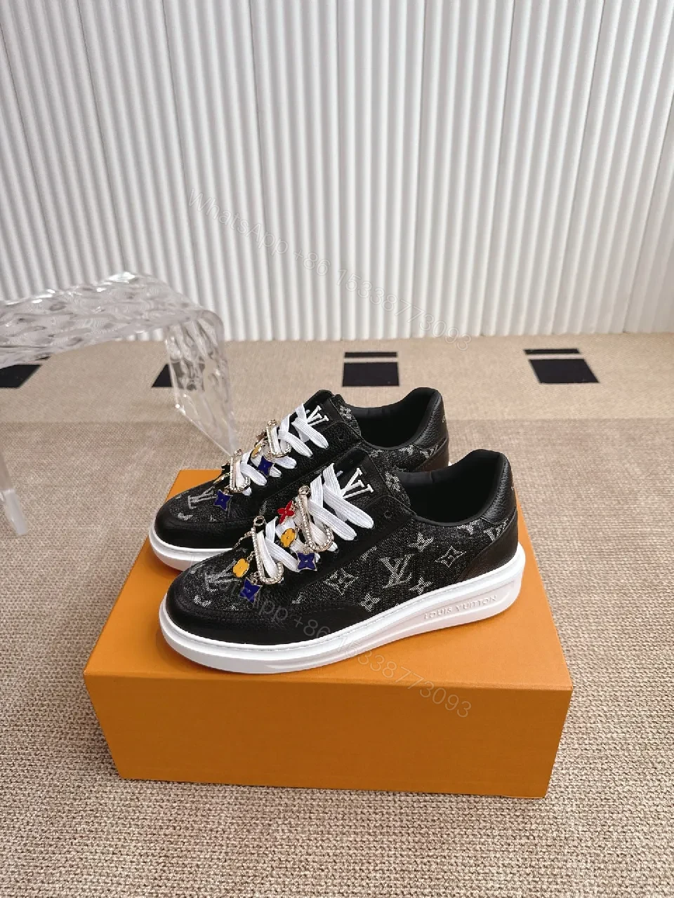 View 7 of Monogram-Print Sneakers: Colorful Embellishments, Luxe Streetwear