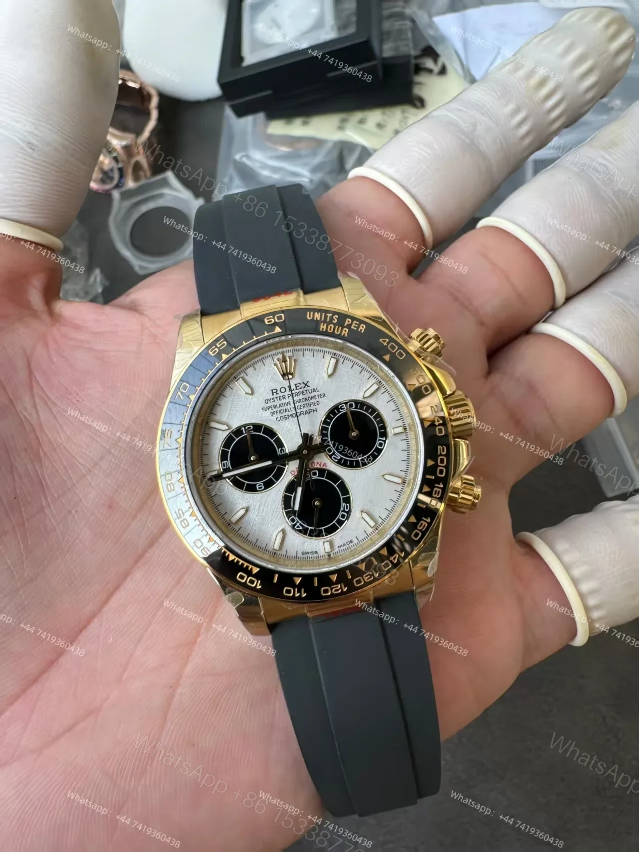 View 15 of Rolex Super Clone Daytona M126518LN-0016 18K Gold Meteorite Dial 4131 Movement