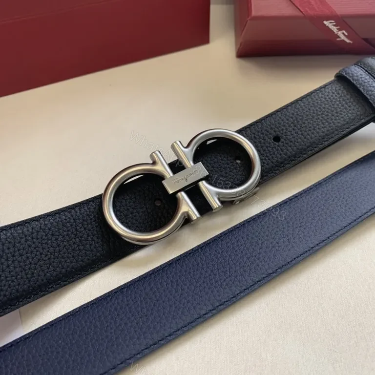 View 5 of Gancini Belt in Black Leather â€“ Luxury Designer Belt
