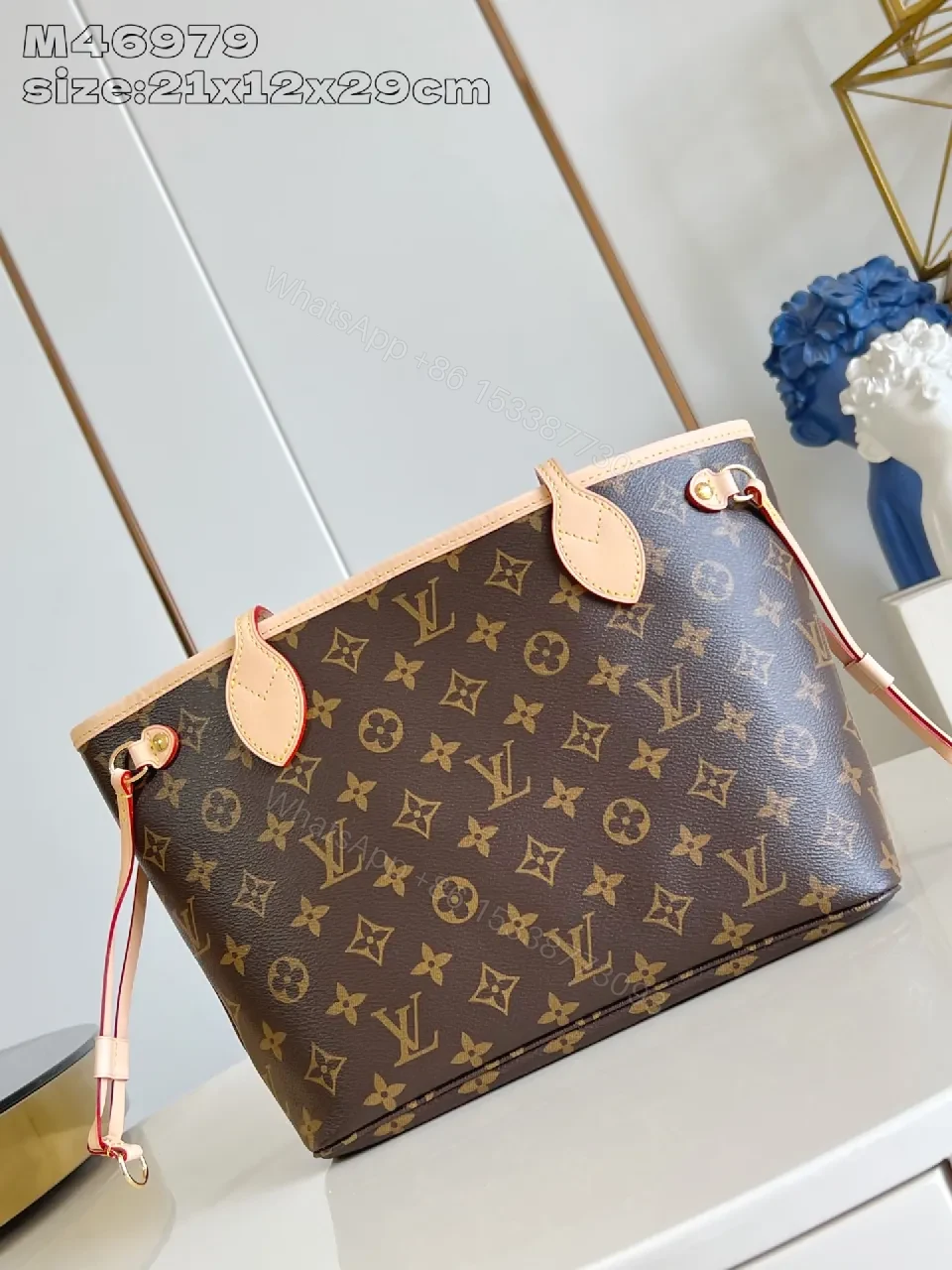 View 4 of Monogram Luxe Tote: Structured, Top-Handle Bag with Pink Trim