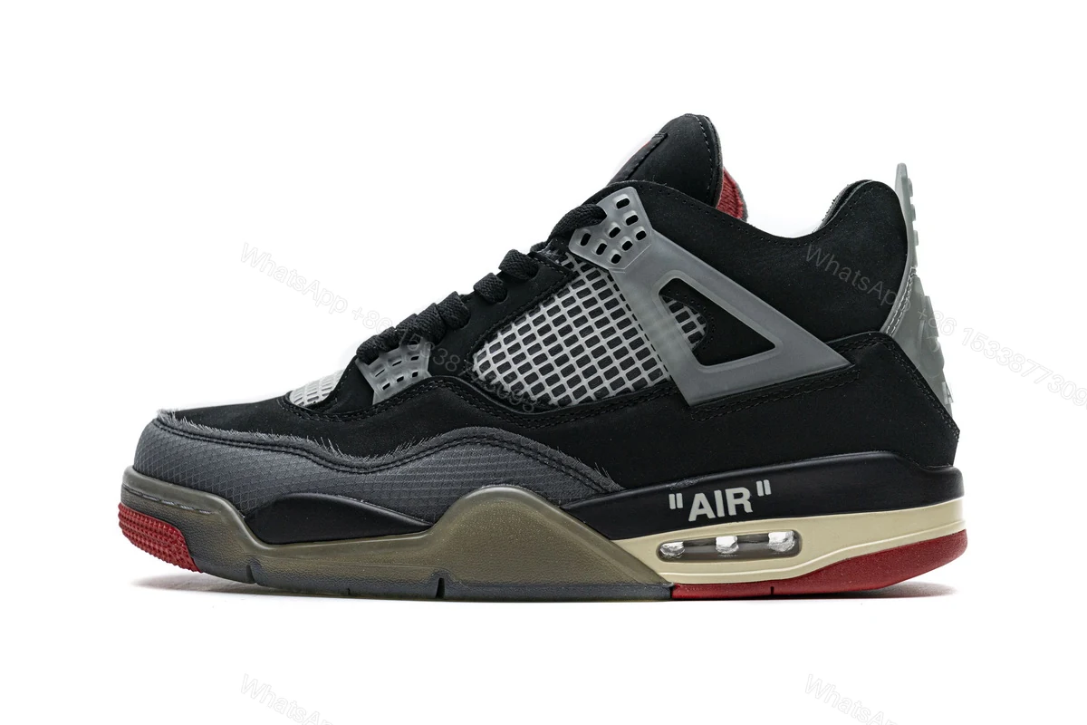 View 10 of OFF White x Air Jordan 4 Retro Bred CV9388-001