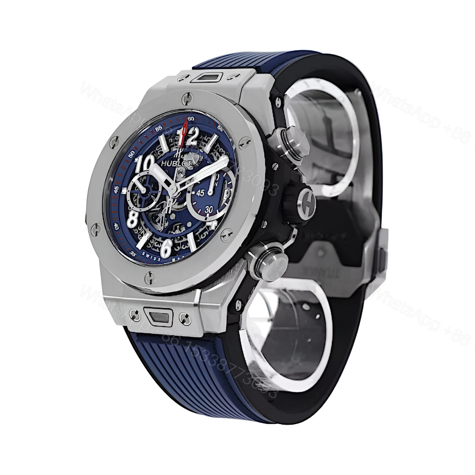 View 2 of Hublot Transparent Blue Replica