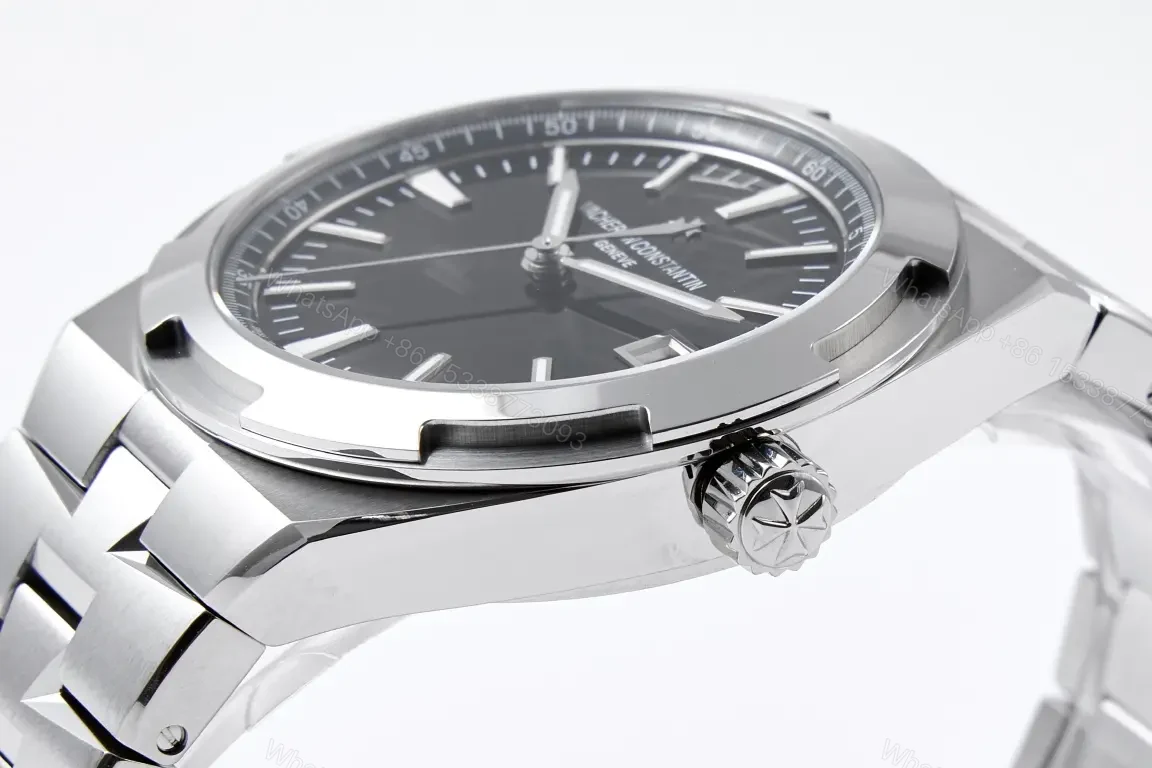 View 6 of JJ Factory Vacheron Constantin Overseas 4500V Series Stainless Steel Watch – Black Dial, 41mm, Automatic Movement, Date Display, Steel Bracelet or Rubber Strap Options