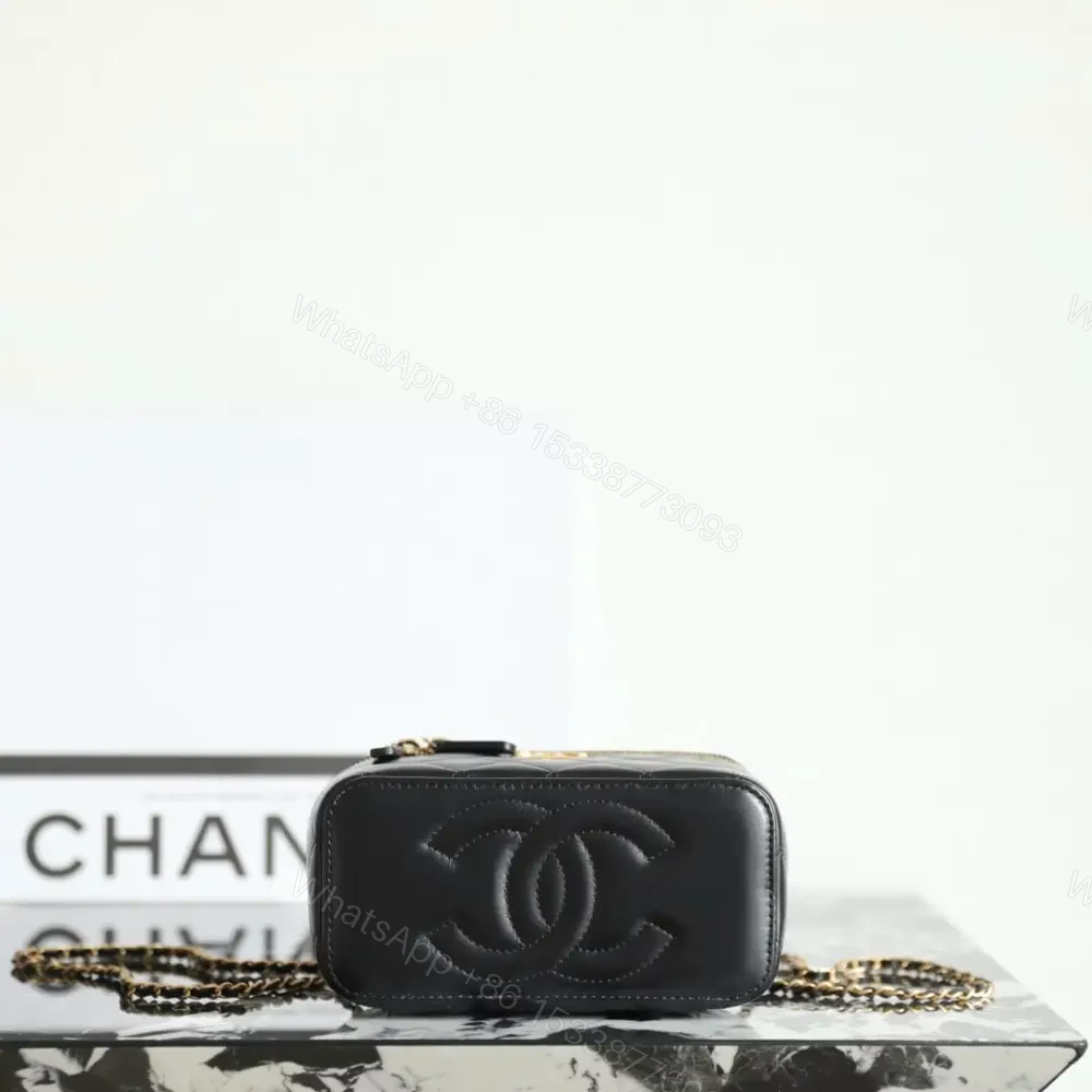 View 5 of 高仿Chanel*24C系列AP3651雙珠鏈條盒子包黑色免檢版