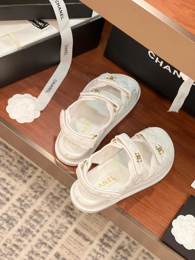 View 5 of Chanel White Dad Sandals
