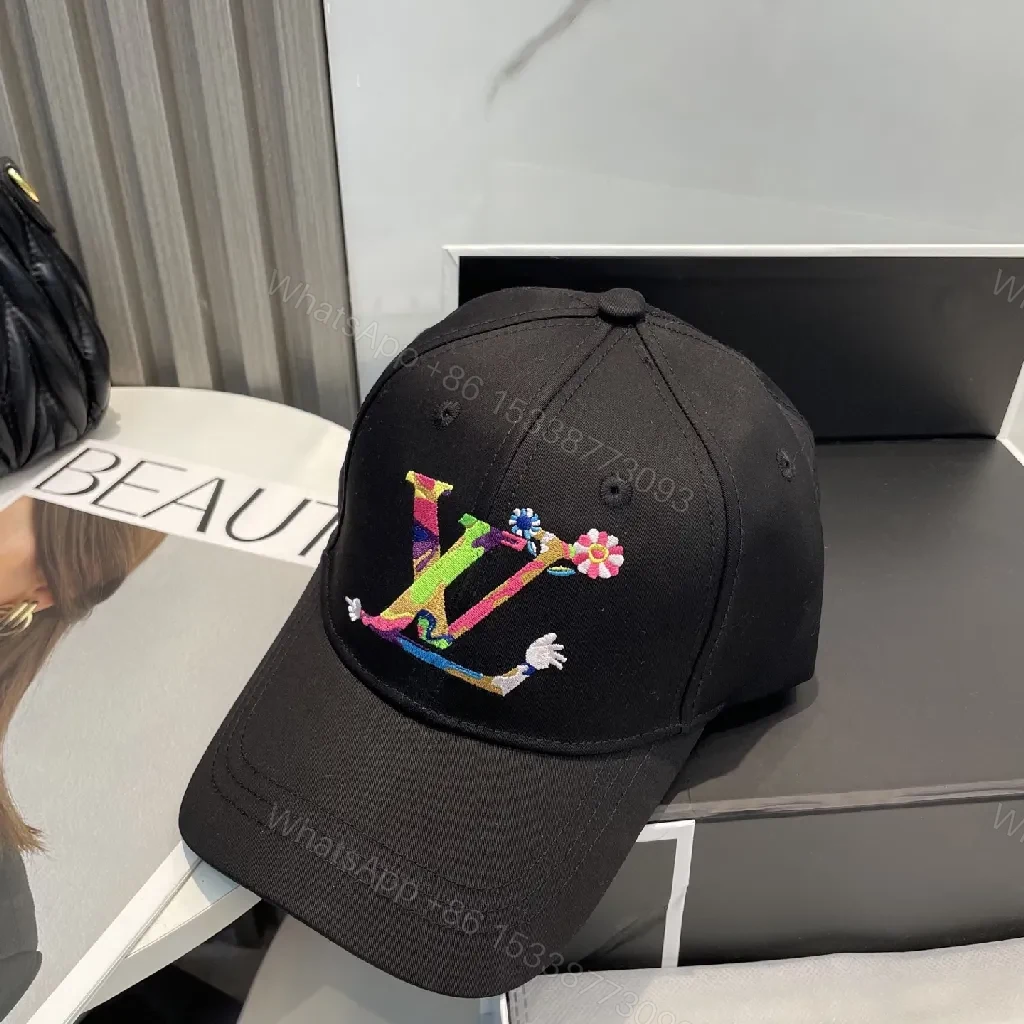 View 2 of Colorful Embroidered LV-Inspired Cap, Everyday Luxe Style
