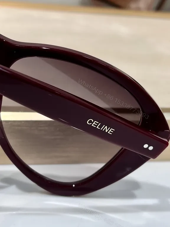 View 3 of Lux Burgundy Classic Sunglasses â€“ CELINE-Inspired, UT UV400