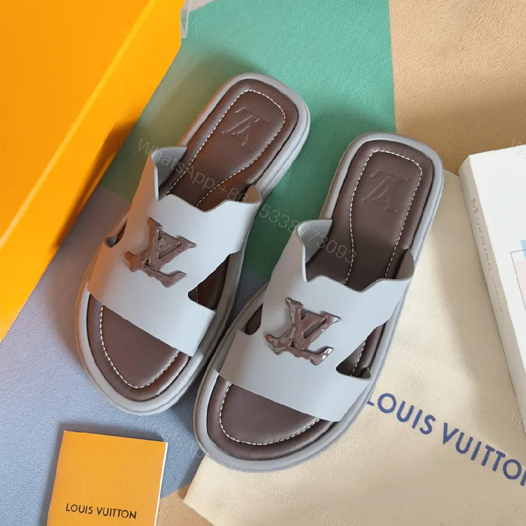 View 7 of Soft-Glow Gray Luxury Slip-Ons: Modern Comfort Sandals