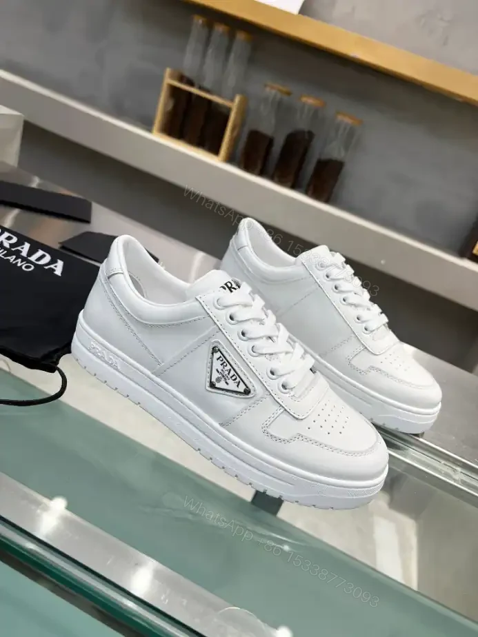 View 6 of PRADA DOWNTOWN BRUSHED LEATHER SNEAKERS – PRD035