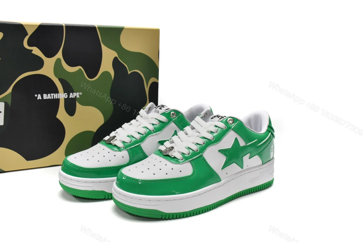 Cheap Fake BapeSta White Green 1H70-191-001 — view 2